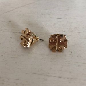 Authentic Tory Burch logo earrings